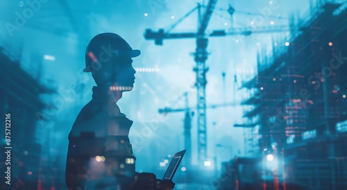 Digital Construction The Future of Building Digital Blueprint Building Technology Smart Innovation Blueprint