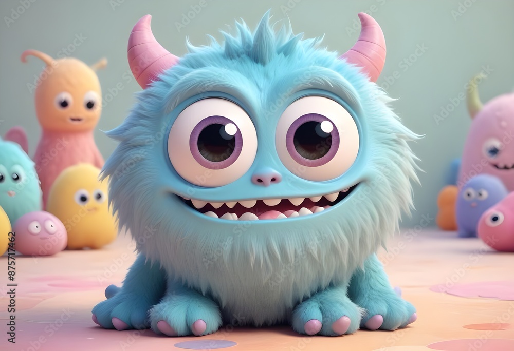 Fototapeta premium kawaii cute monster