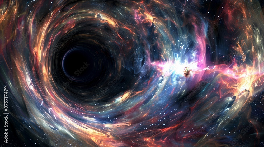 Obraz premium Abstract Background smoky blackhole dynamic