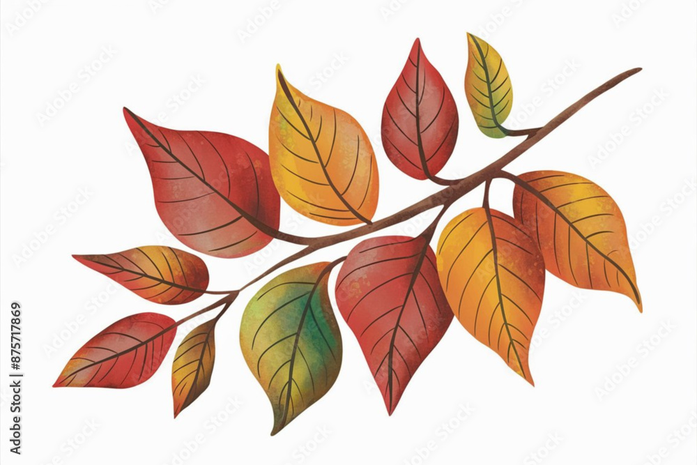 Obraz premium autumn leaves branch 