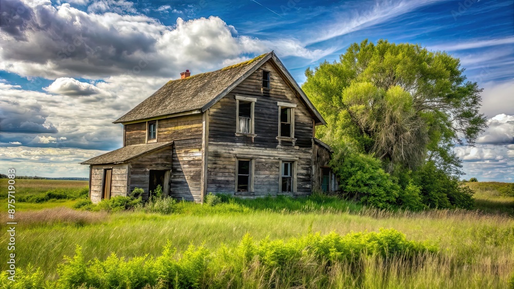 Abandoned farm house in rural Alberta with overgrown vegetation, abandoned, farm house, rural, Alberta, overgrown Abandoned farm house in rural Alberta with overgrown vegetation, abandoned, farm house, rural, Alberta, overgrown