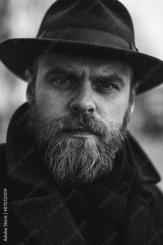 Man with beard and hat Man with beard and hat
