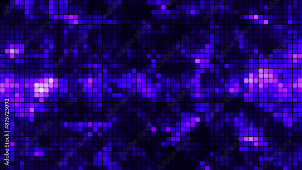 Blue mosaic background in technology concept. Abstract blue LED squares. Technology digital square blue color background. Bright pixel grid background. 3D rendering Blue mosaic background in technology concept. Abstract blue LED squares. Technology digital square blue color background. Bright pixel grid background. 3D rendering