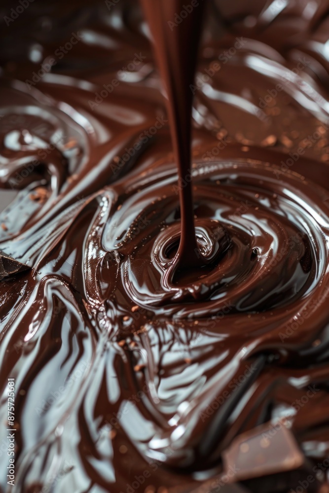 Pouring Chocolate into Bowl Pouring Chocolate into Bowl