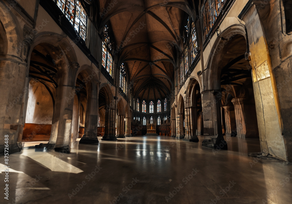 Fototapeta premium Sacred church with golden icons.