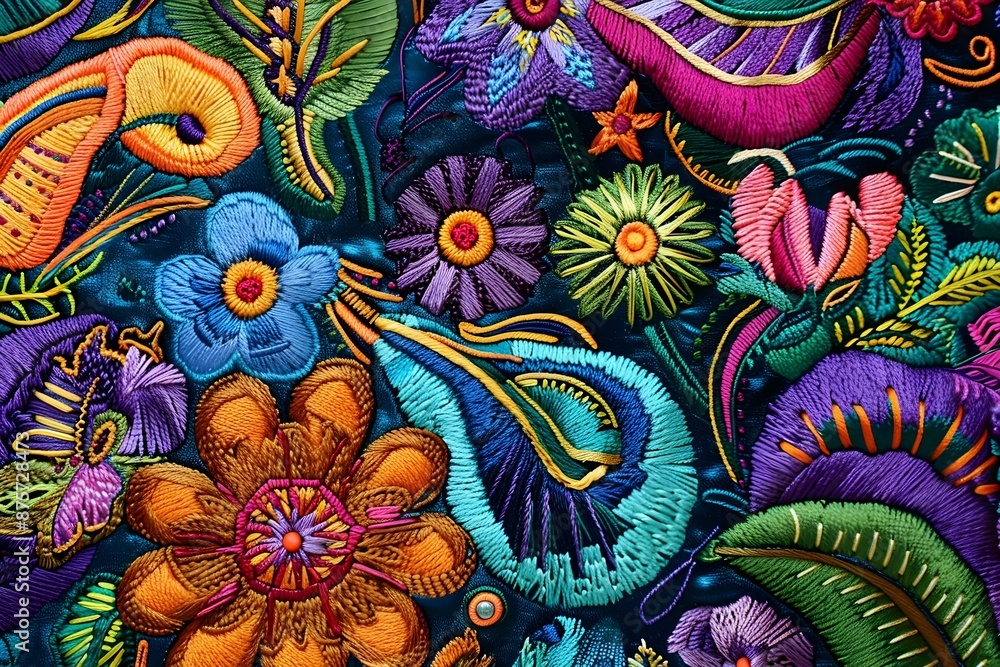Embroidery texture background illustration, stitched and detailed textile pattern. Embroidery texture background illustration, stitched and detailed textile pattern.