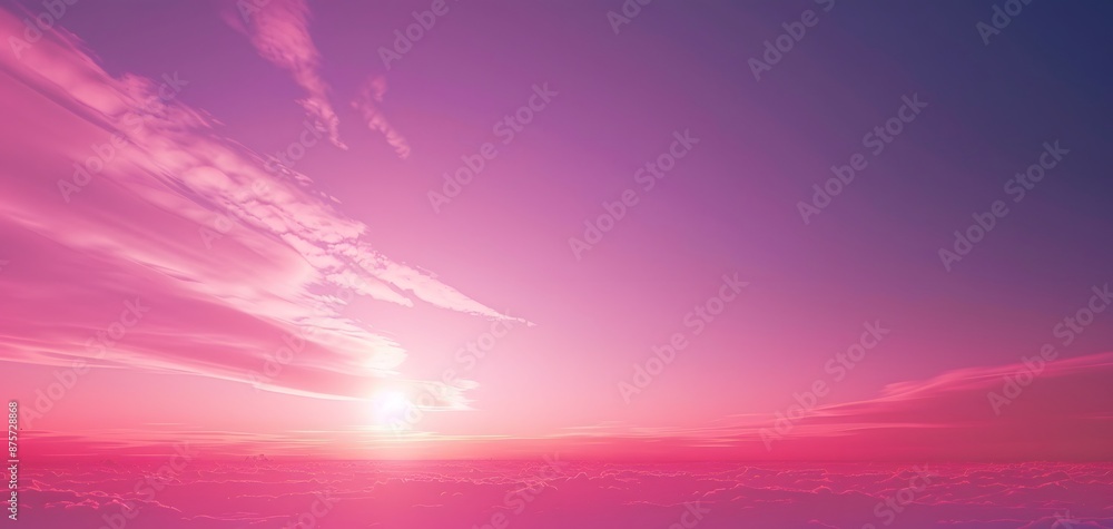 Dreamy pink gradient color sunset sky with cloudscape Dreamy pink gradient color sunset sky with cloudscape