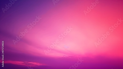 Dreamy Sunset Sky with Vivid Purple and Pink gradient. abstract background.  © Almultazam