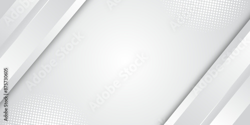 Abstract background white and gray diagonal stripes.