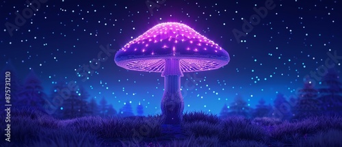 A surreal dreamscape with giant mushrooms and glowing flora, pixel art, neon and pastel colors, 8bit, enchanting and bizarre