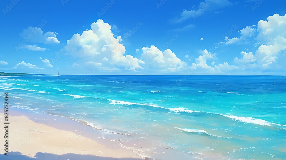 Fototapeta premium Serene Sunset Over the Ocean