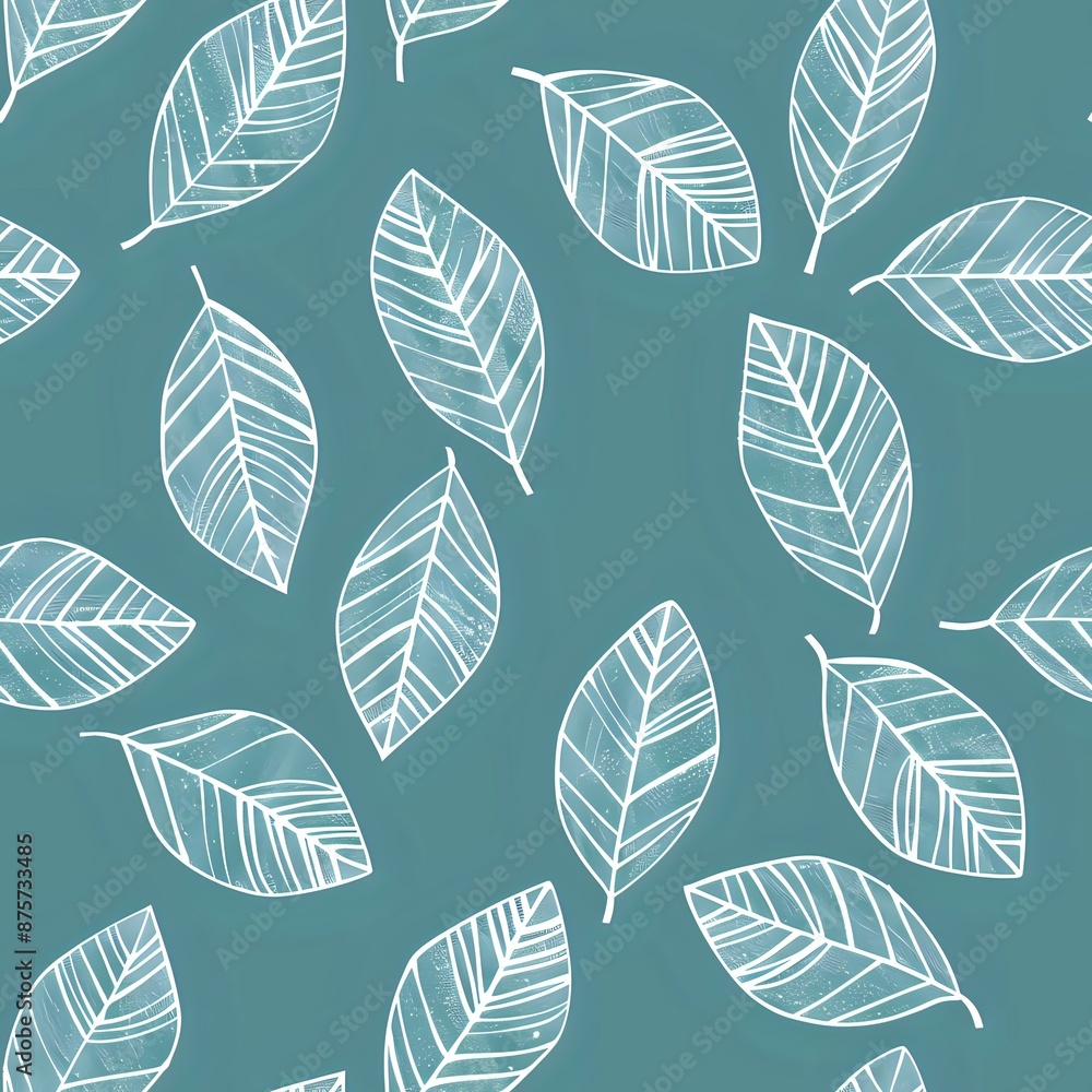 Hand-drawn green leaf and red berry illustration on dark blue background Hand-drawn green leaf and red berry illustration on dark blue background