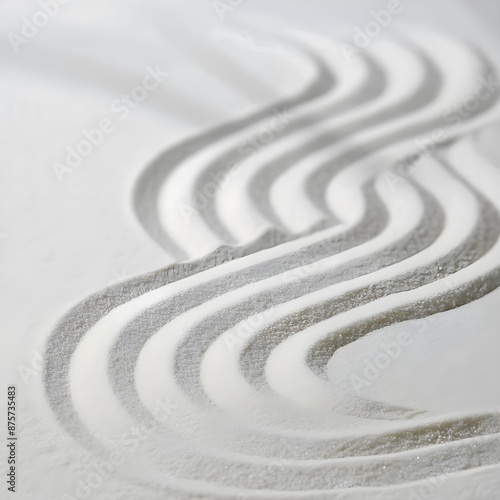 Japanese Zen Garden with lines texture