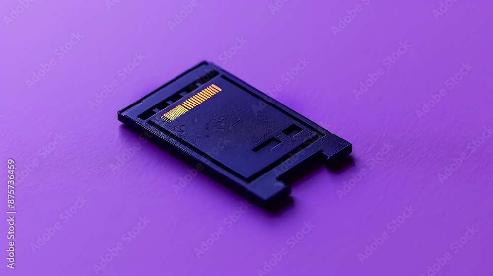 Fototapeta premium 32 gb generic sd card isolated on purple background