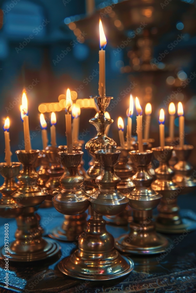 Fototapeta premium Candles on table