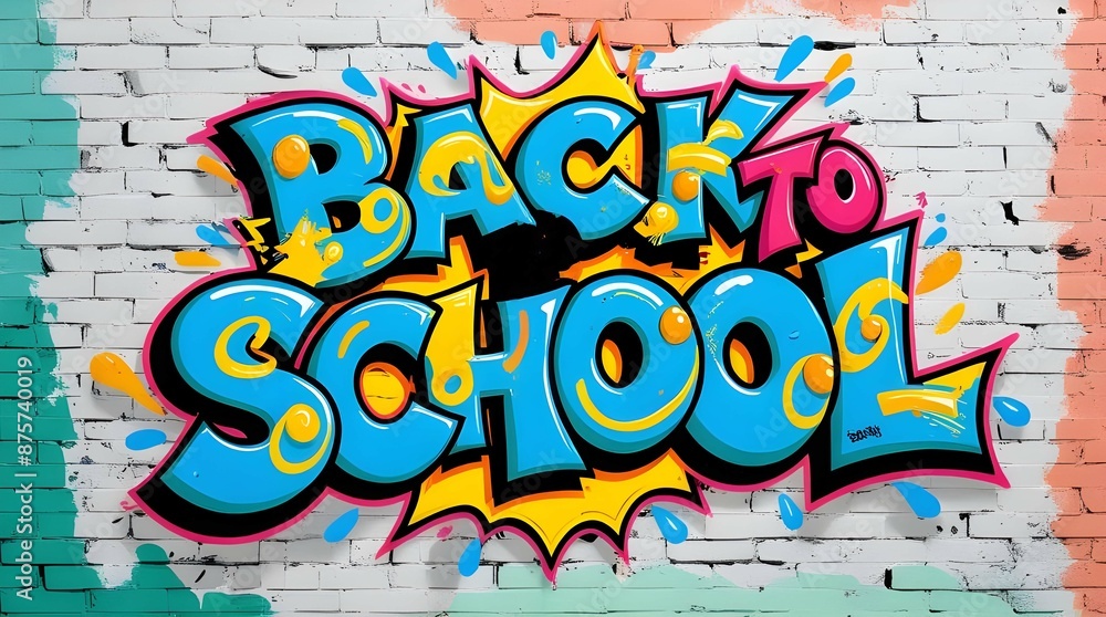 Text Let's go Back to school concept. School and office supplies on background Back to school concept.white brick wall the inscription in multi-colored paints . school background (17) Text Let's go Back to school concept. School and office supplies on background Back to school concept.white brick wall the inscription in multi-colored paints . school background (17)