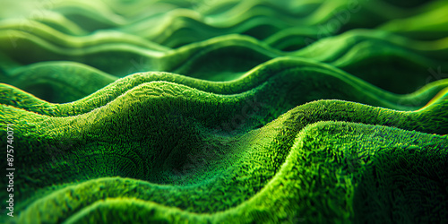 Obraz na płótnie Macro view of lush green moss, highlighting the intricate details of nature w salonie