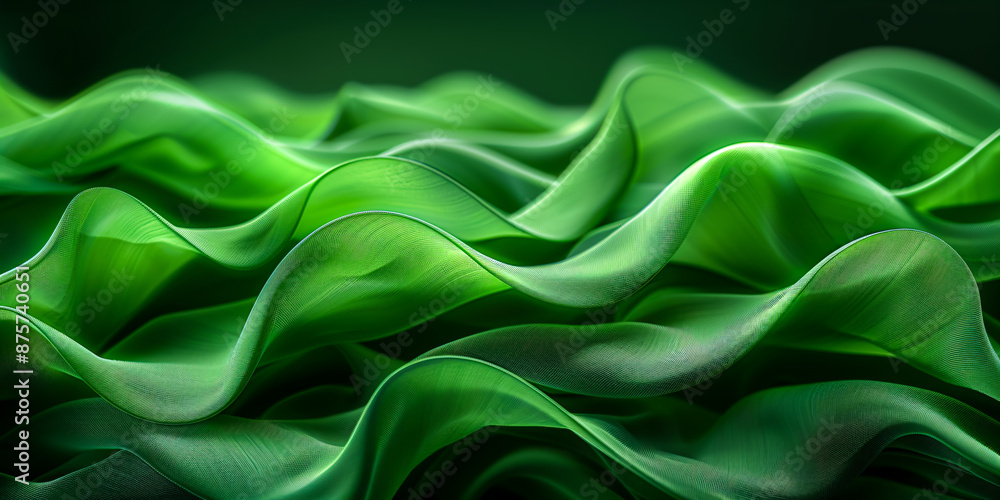 Soft, silky green fabric creating an elegant and luxurious texture