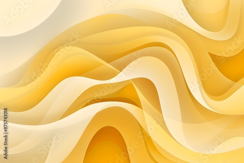 Abstract fluid waves with warm gradients of yellow and orange hues