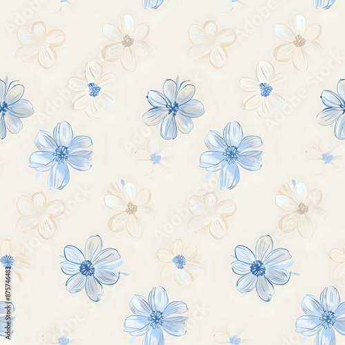 Stylish Symmetrical Floral Design with Detailed Petals and Leaves