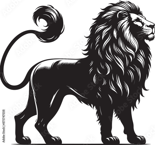 Lion Silhouette Vector Illustration.