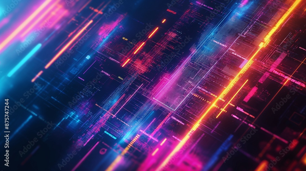 A digital marketing campaign banner with a neon, cyberpunk aesthetic, featuring bright colors against a dark background and futuristic fonts. A digital marketing campaign banner with a neon, cyberpunk aesthetic, featuring bright colors against a dark background and futuristic fonts.