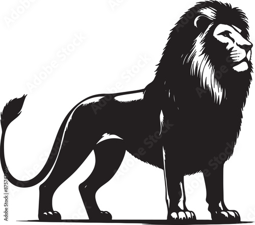 Lion Silhouette Vector Illustration.