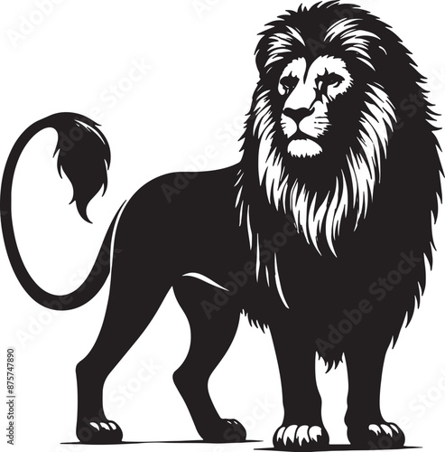 Lion Silhouette Vector Illustration.