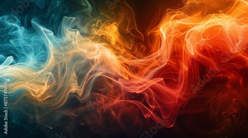 Abstract Fire and Water Smoke
