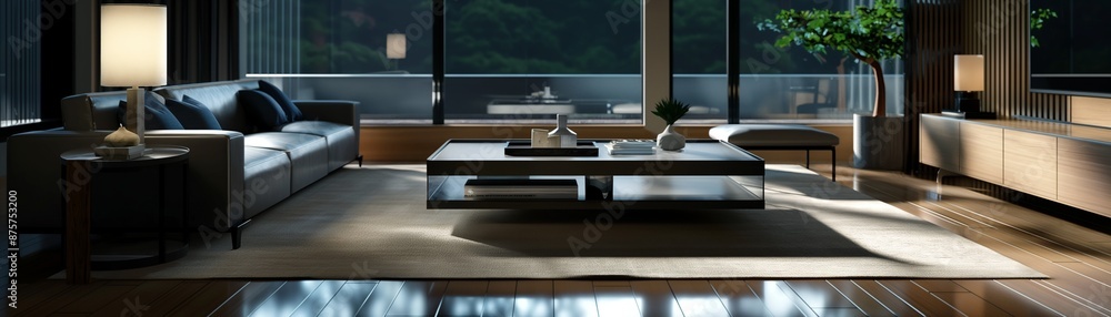 A Modern Minimalist Living Room With Attractive Furnishings A Modern Minimalist Living Room With Attractive Furnishings