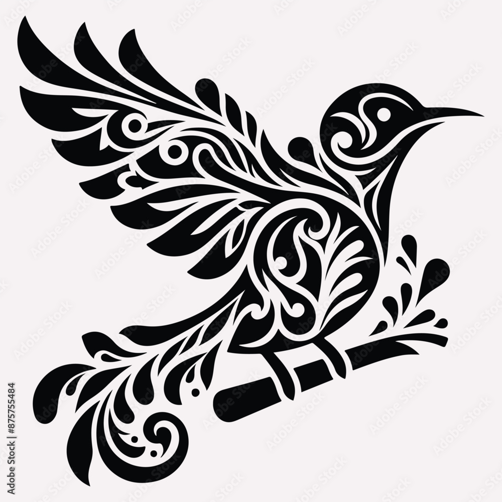 Best Unique gorgeous bird vector silhouette with white background Best Unique gorgeous bird vector silhouette with white background