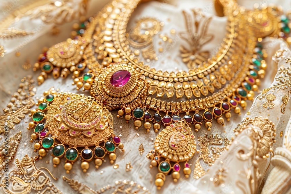 Indian Gold jewelry Macro shot Indian Gold jewelry Macro shot