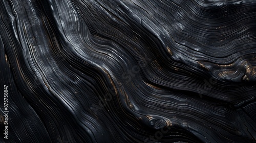 Wallpaper Mural Abstract Black Wooden Texture Torontodigital.ca