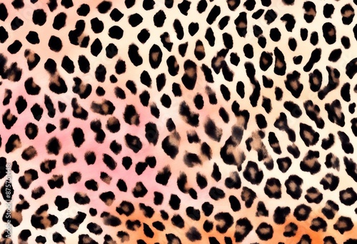 watercolor fabric cheetah animal design clothes pattern leopard abstract pink skin  photo