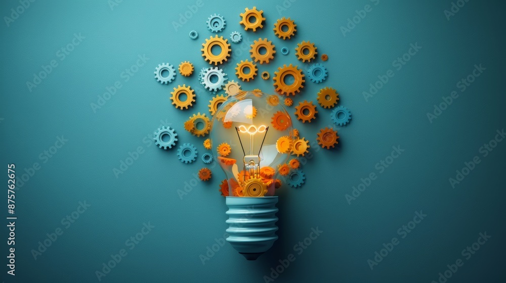 A stylized illustration of a light bulb with gears and cogs inside, symbolizing innovation and creativity in business and entrepreneurship. A stylized illustration of a light bulb with gears and cogs inside, symbolizing innovation and creativity in business and entrepreneurship.