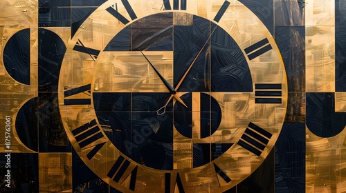 Geometric abstraction of Roman numeral motifs