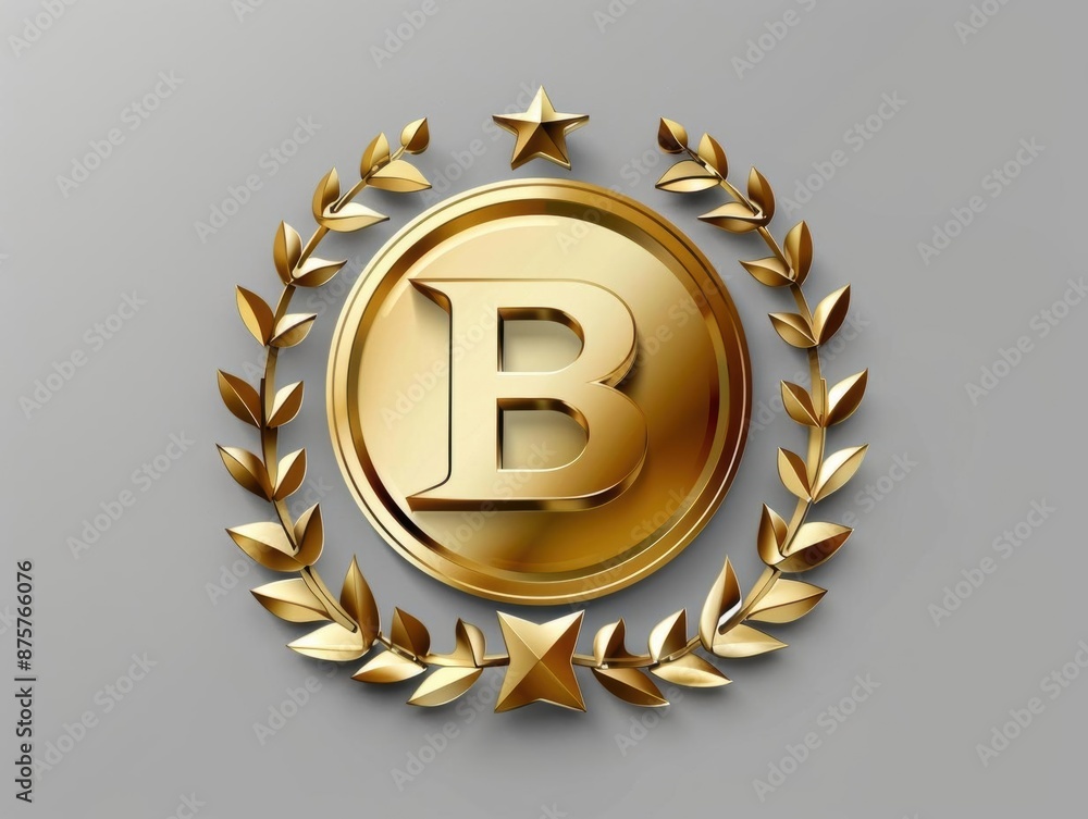 Naklejka premium Elegant Golden Badge. Luxurious Jewelry Design