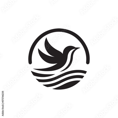 simple bird logo vector icon illustration