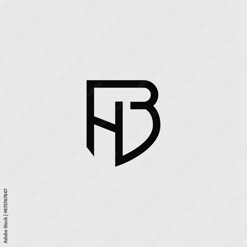 Letter HB logo design vector illustration Letter HB logo design vector illustration