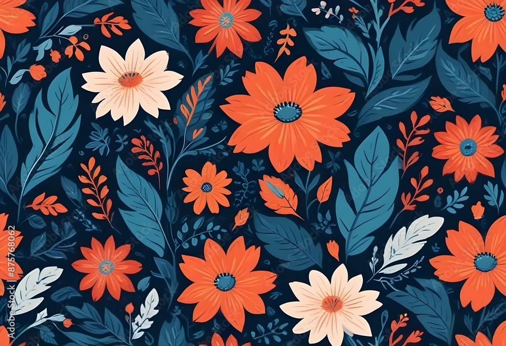 elegant flower and design, vector art elegant flower and design, vector art