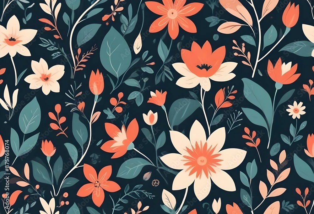 elegant flower and design, vector art elegant flower and design, vector art