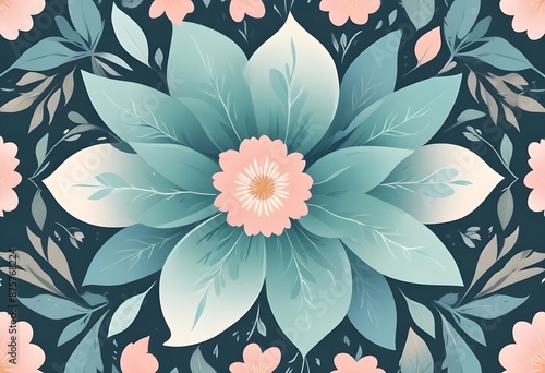 elegant flower and design, vector art 