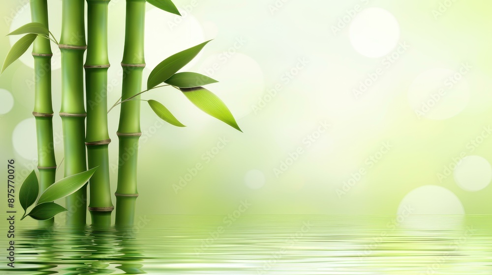 Serene image of bamboo stalks on water, creating a soothing blur effect in a natural setting. Serene image of bamboo stalks on water, creating a soothing blur effect in a natural setting.