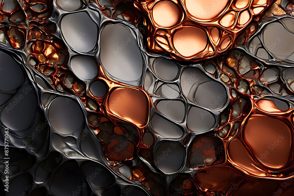 Molten Metallic Surface Merging with Organic Shapes in Dynamic Textures Molten Metallic Surface Merging with Organic Shapes in Dynamic Textures