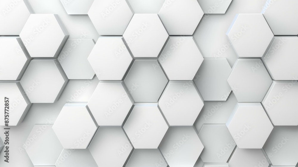 Stunning 3D honeycomb mosaic design with futuristic flair in white. Realistic geometric texture for modern aesthetic. Stunning 3D honeycomb mosaic design with futuristic flair in white. Realistic geometric texture for modern aesthetic.