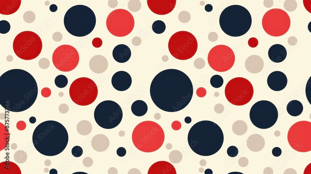 Modern geometric seamless pattern with circles in vector format. Modern geometric seamless pattern with circles in vector format.