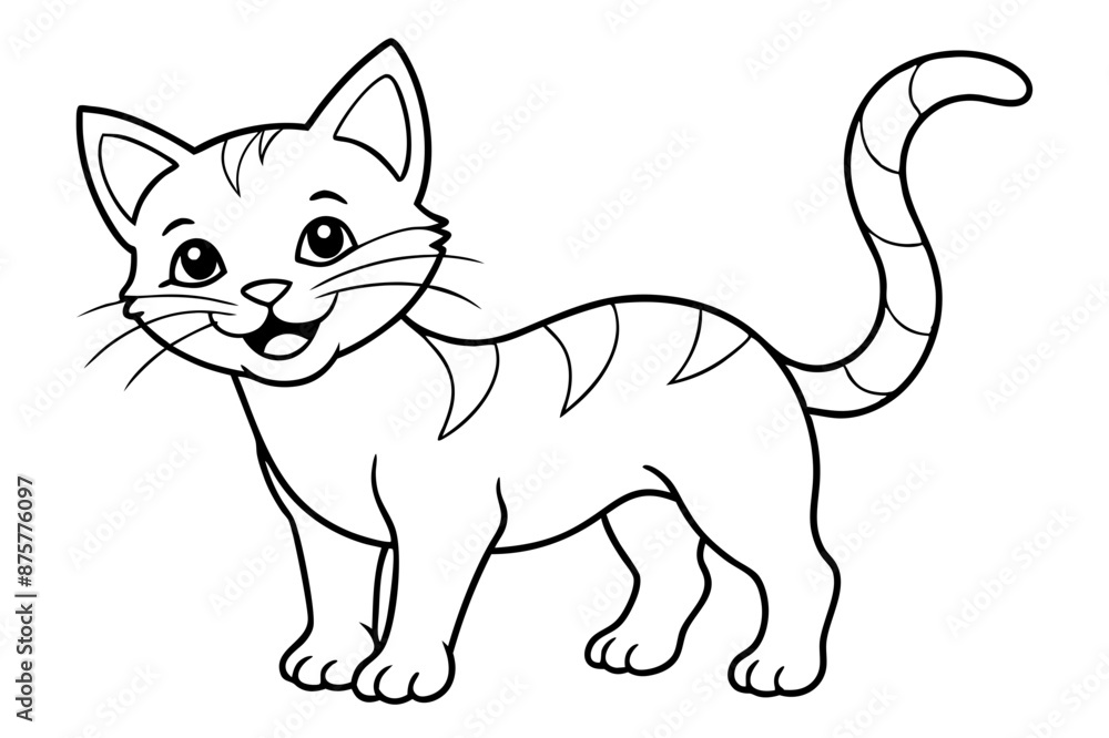 Kitten icon silhouette vector line art illustration Kitten icon silhouette vector line art illustration