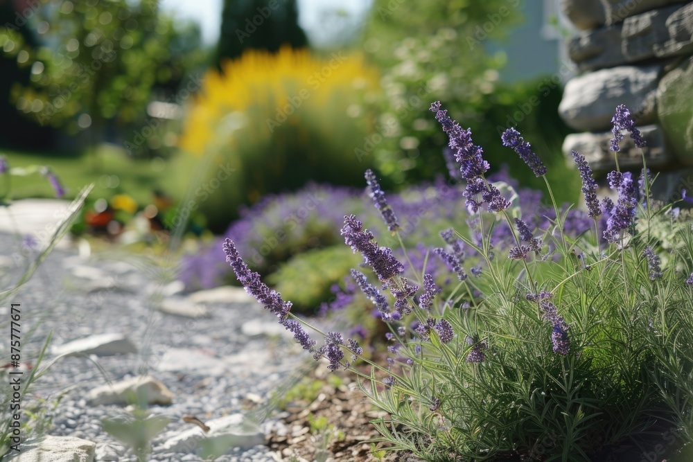 Obraz premium Purple Flowers in Garden