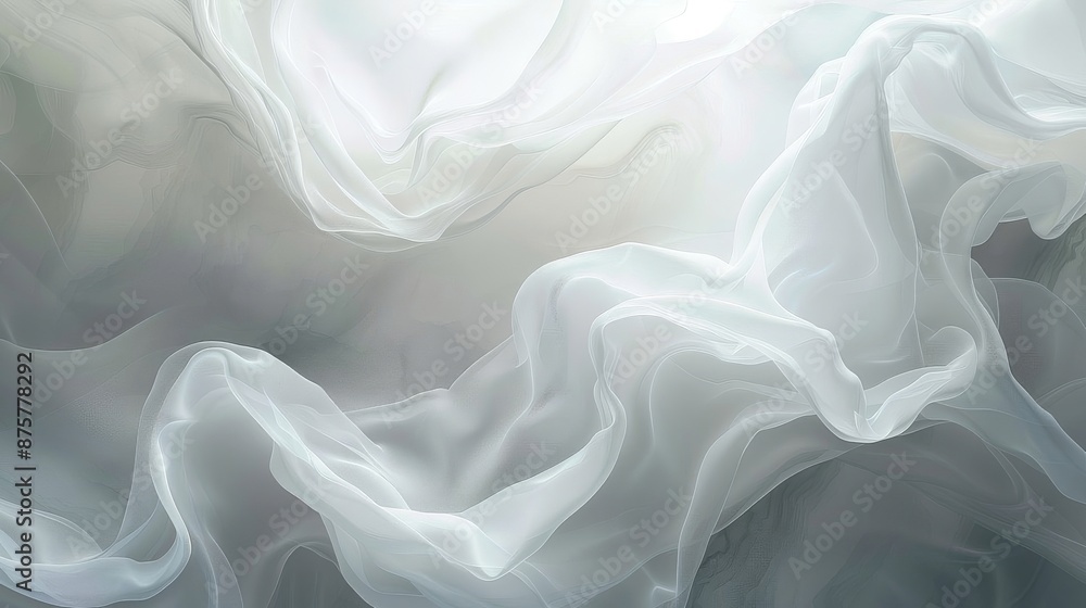 Obraz premium White Topaz Fabric Draped in Soft Light