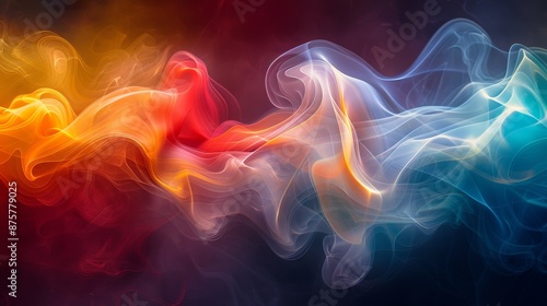 Abstract Smoke Art with Vibrant Hues